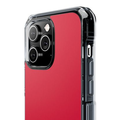 Crimson Red - Clear Impact Case for iPhone