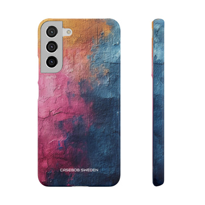 Blue Pink Abstract - Slim Samsung S22 Phone Case