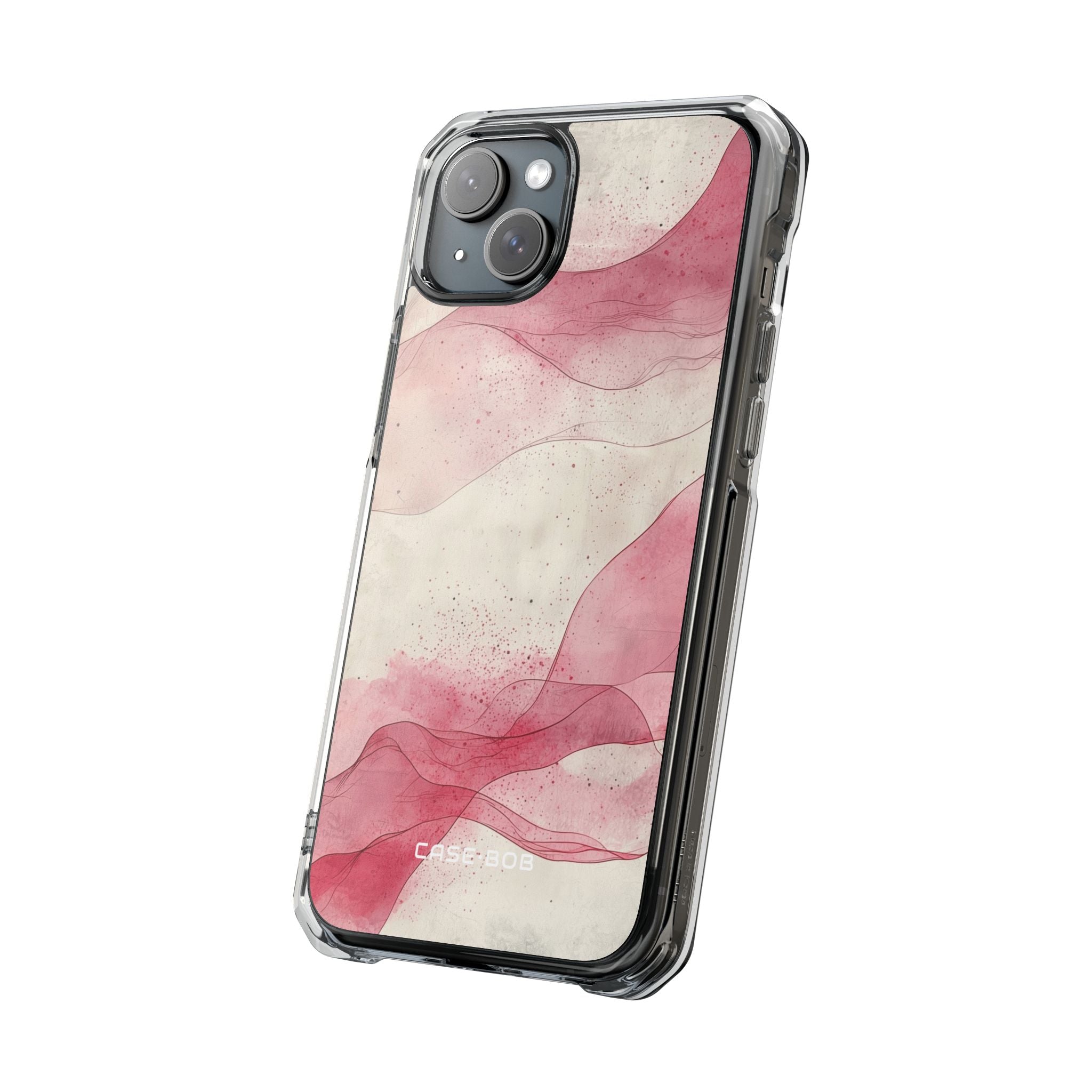 Crimson Waves iPhone 15 Plus Case - Impact