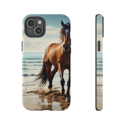 Horse Gallops Shoreline - iPhone Case