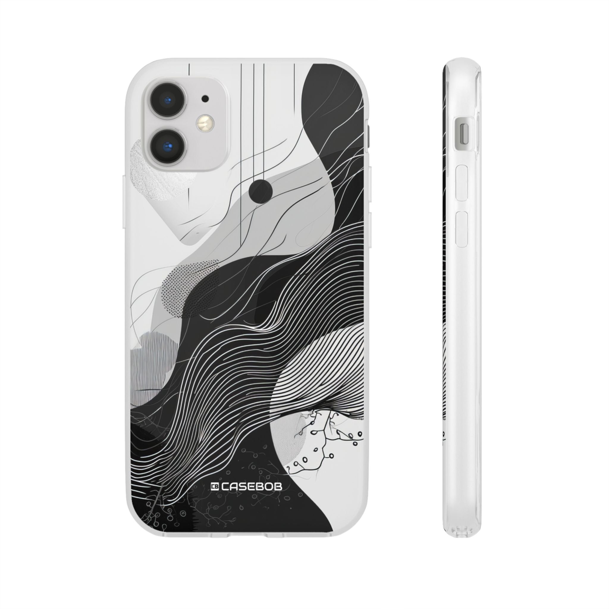 Monochrome Elegance | Flexible Phone Case for iPhone