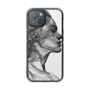 Ethereal Lines - Phone Case for iPhone (Clear Impact - Magnetic)