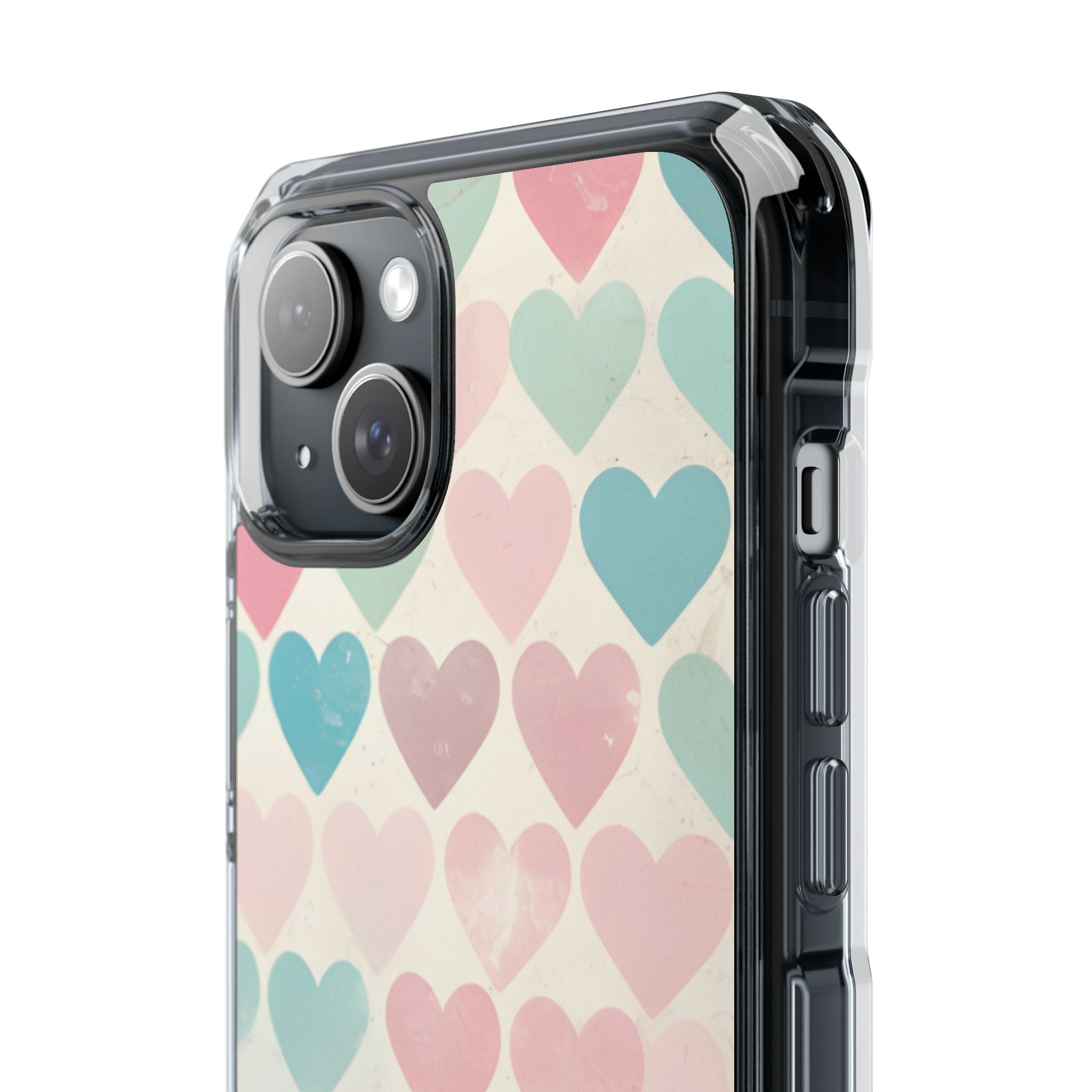 Retro Hearts Symmetry iPhone Case - Impact