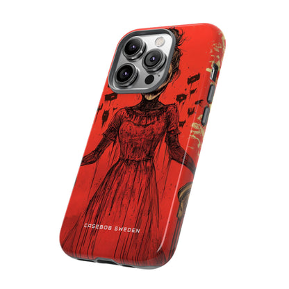 Haunting Scarlet Descent iPhone 14 - Tough Phone Case