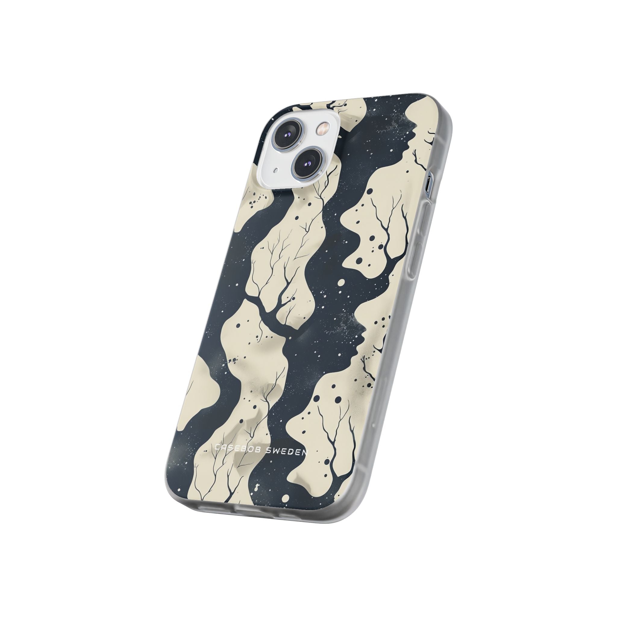 Organic Fluid Silhouettes with Cosmic Depth iPhone 14 - Flexi Phone Case