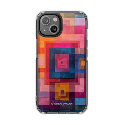 Vibrant Geometry - Clear Impact iPhone 14 Phone Case