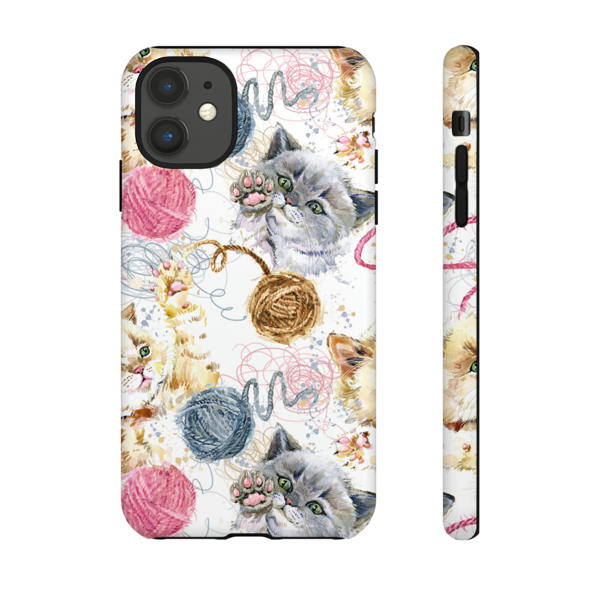 Cute Kitten Pattern - Protective Phone Case