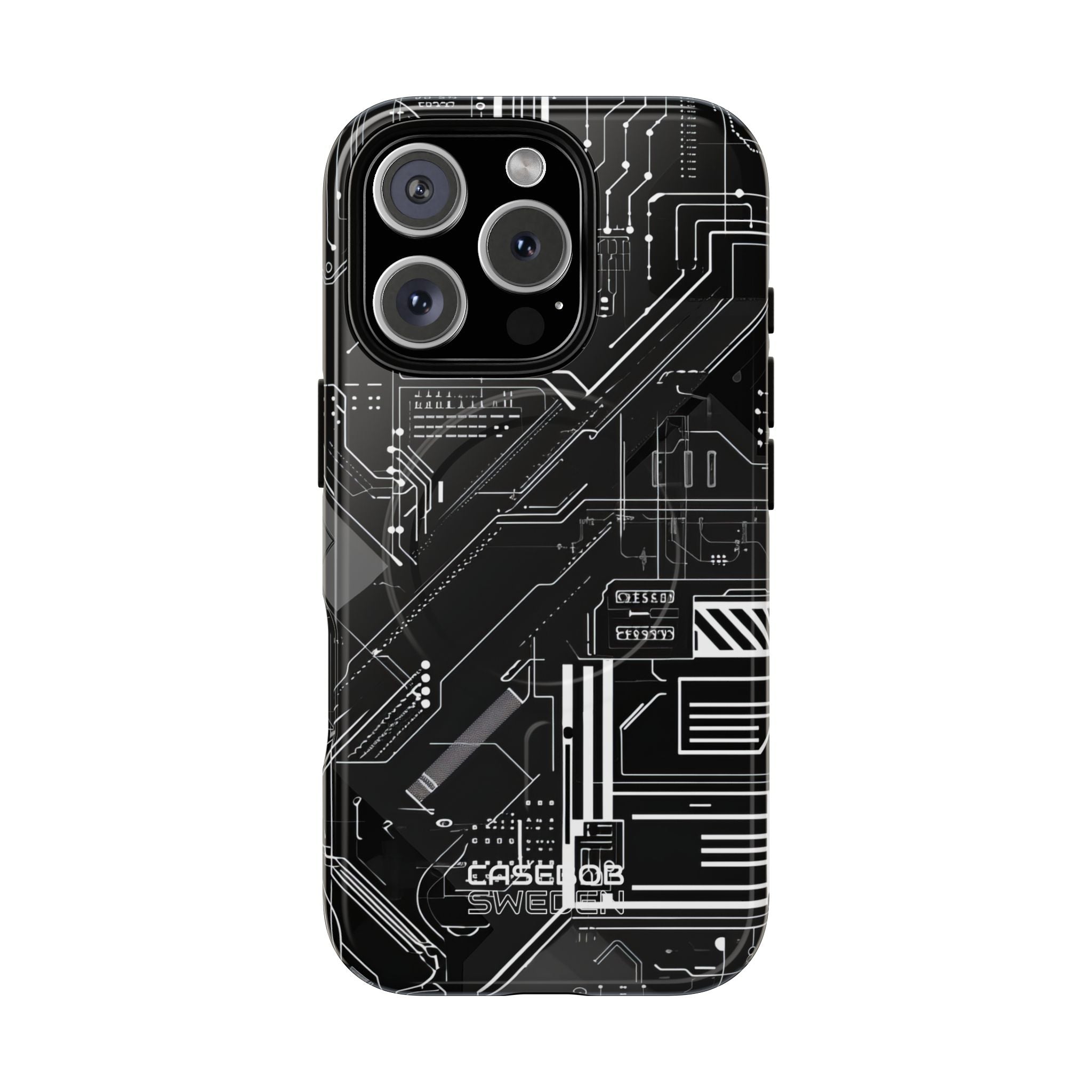 Futuristisch Circuit Raster iPhone 16 - Tough+