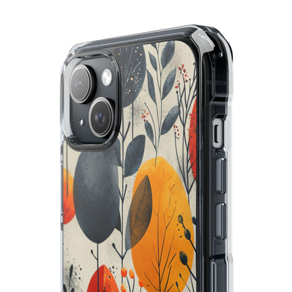 Vibrant Leaf Harmony iPhone 15 - Clear Impact Phone Case