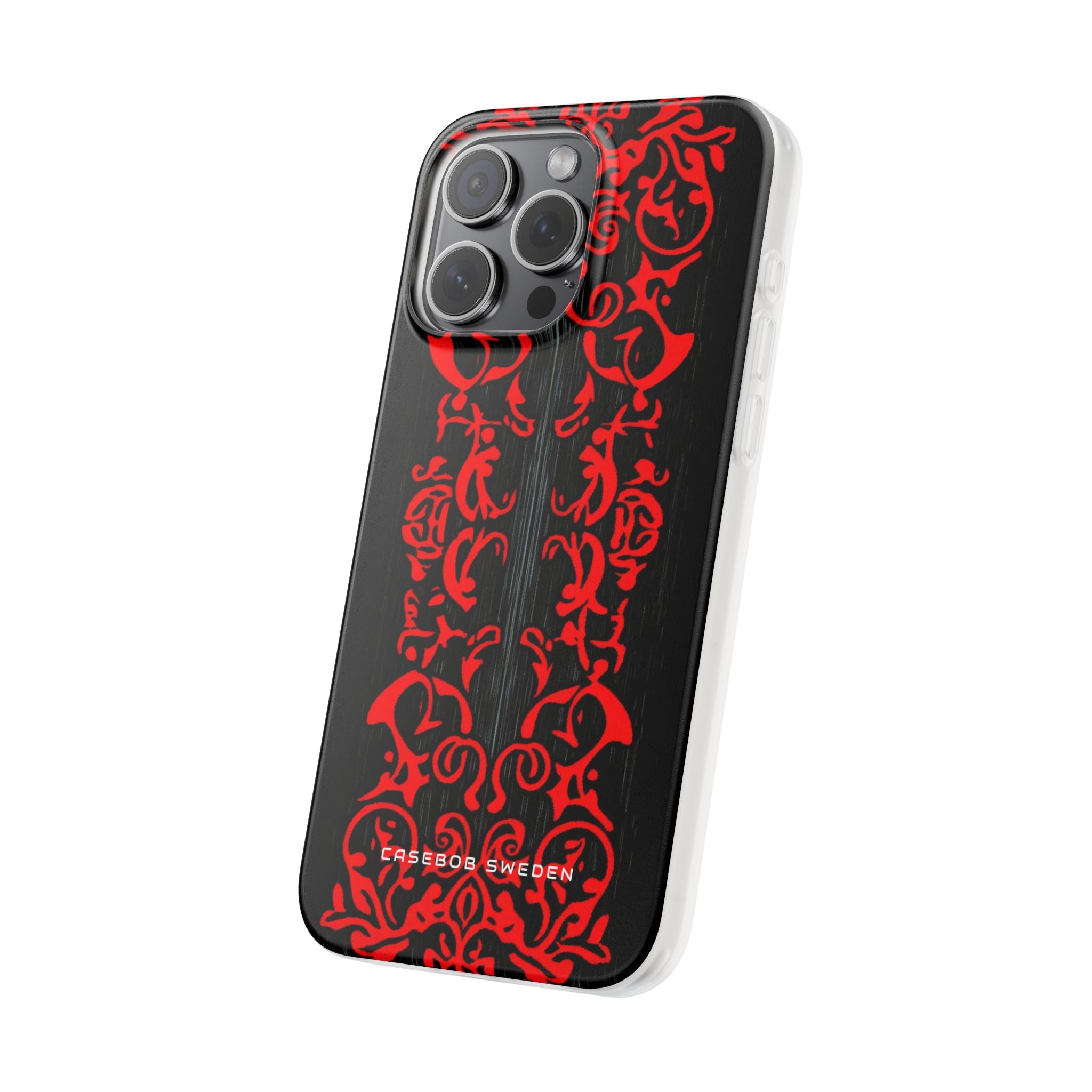 Gothic Crimson Symmetry iPhone 15 - Flexi Phone Case