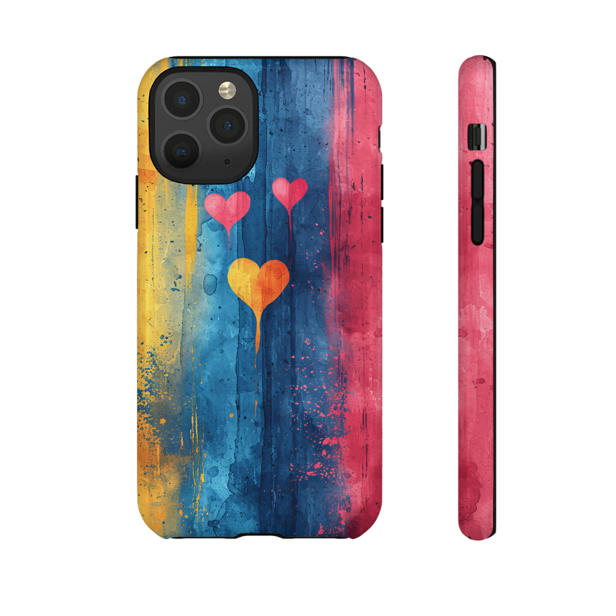 Watercolor Stripe Bliss - Protective Phone Case