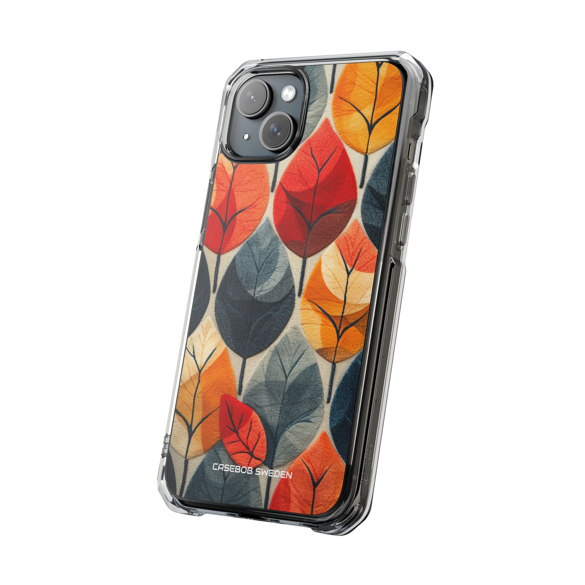 Autumn Leaf Design - Clear Impact iPhone 15 Phone Case