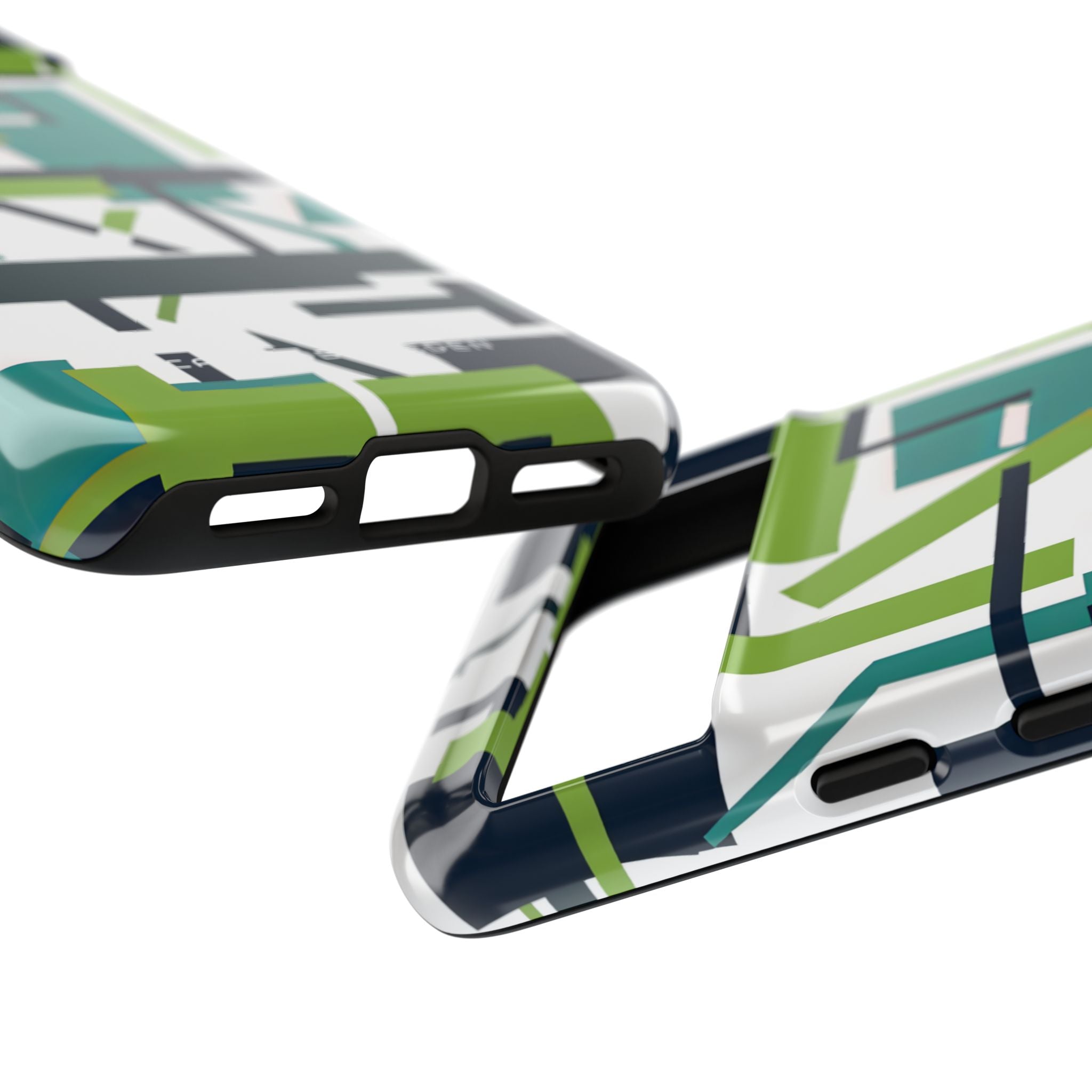 Green Geometry Glide Google Pixel 8 - Tough Phone Case