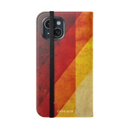 Crimson Stripes - iPhone 15 Case - Wallet