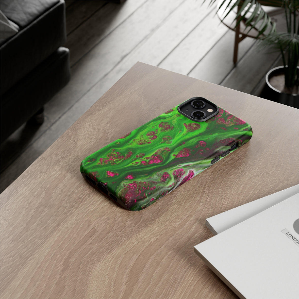 Toxic Green Ink Art iPhone Case (Protective) Phone Case