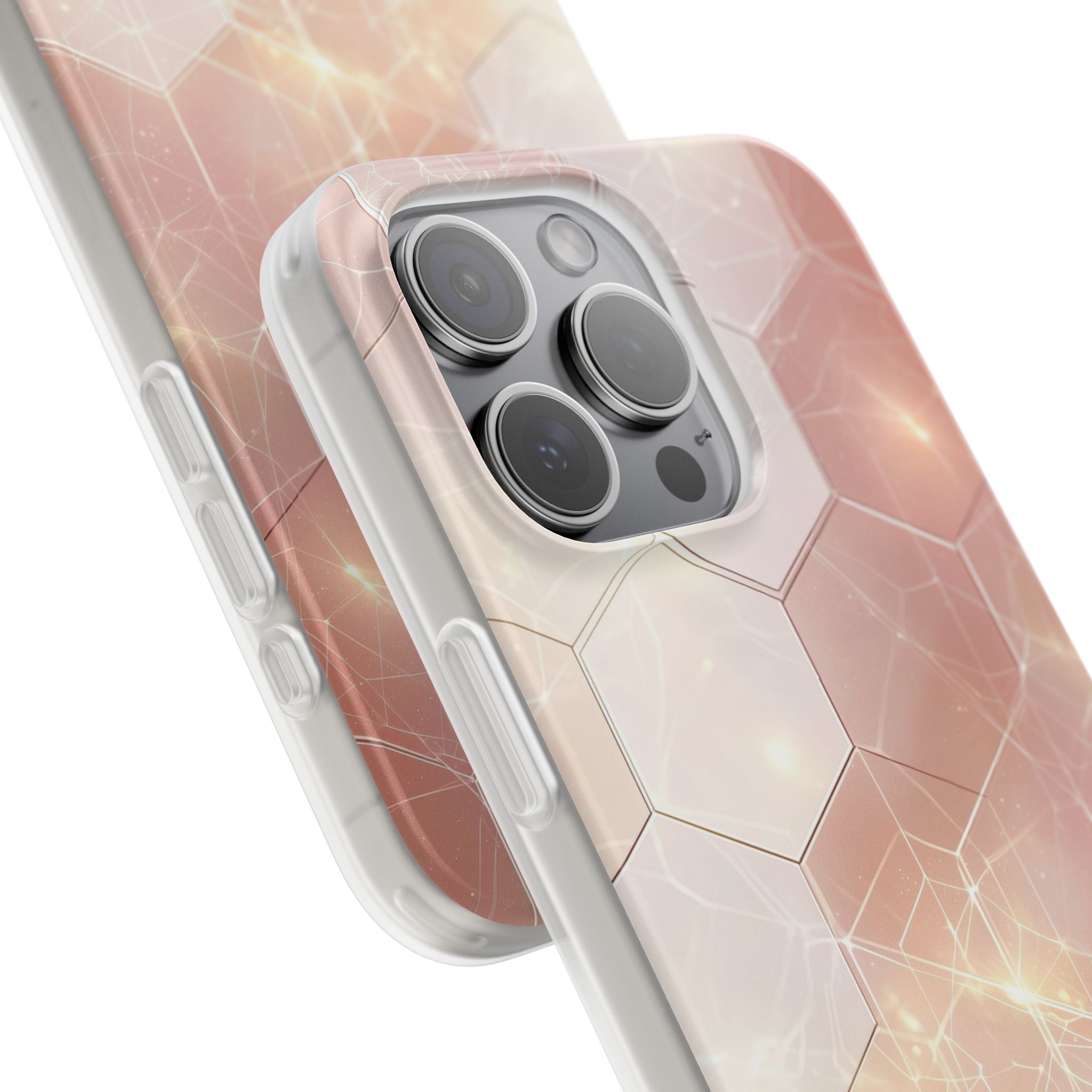 Honeycomb Glow iPhone 15 Pro Max Case - Soft