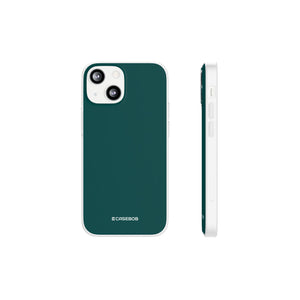 Deep Jungle Green | Handyhülle für iPhone (Flexible Hülle) 