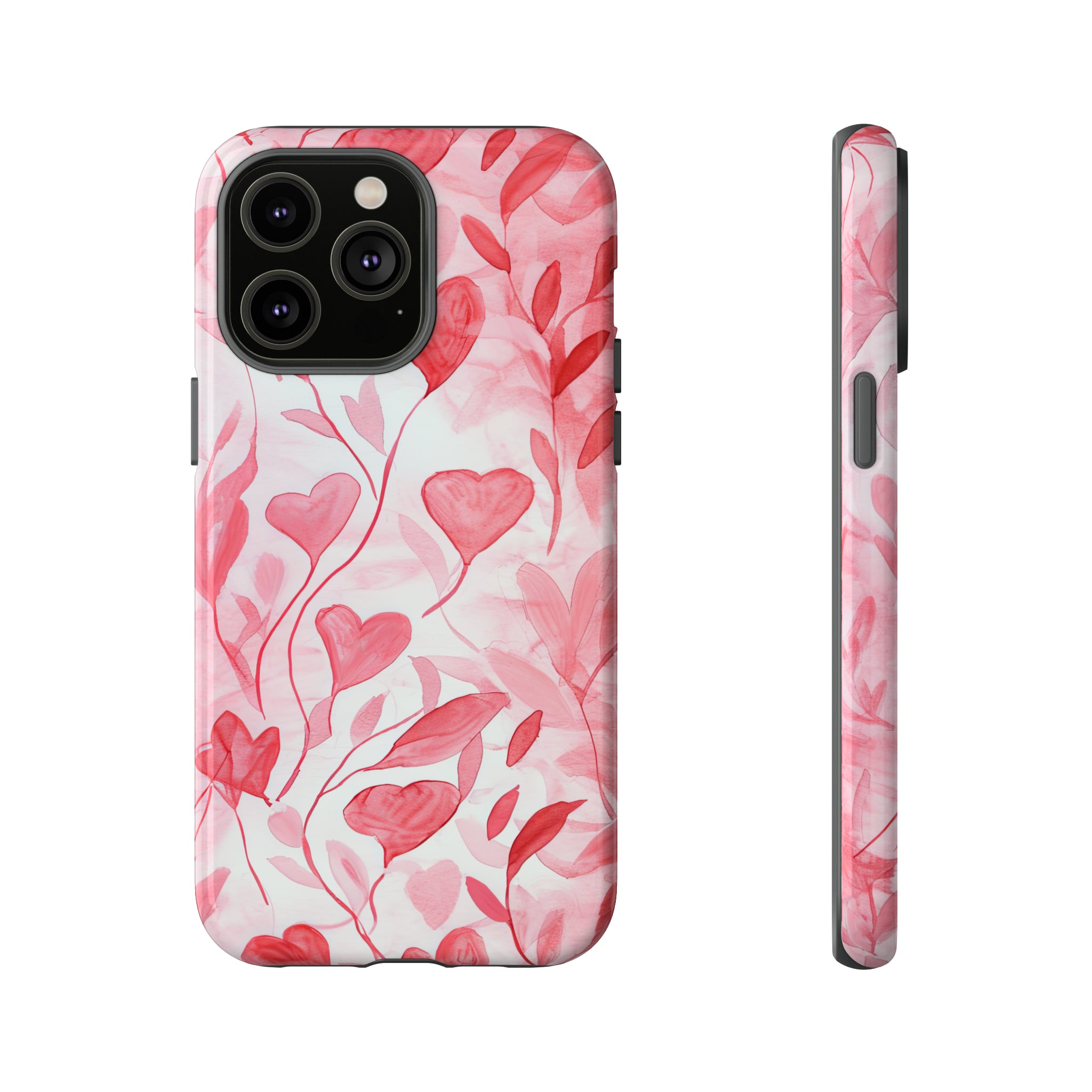 Cupid's Intertwined Hearts - Protective Phone Case