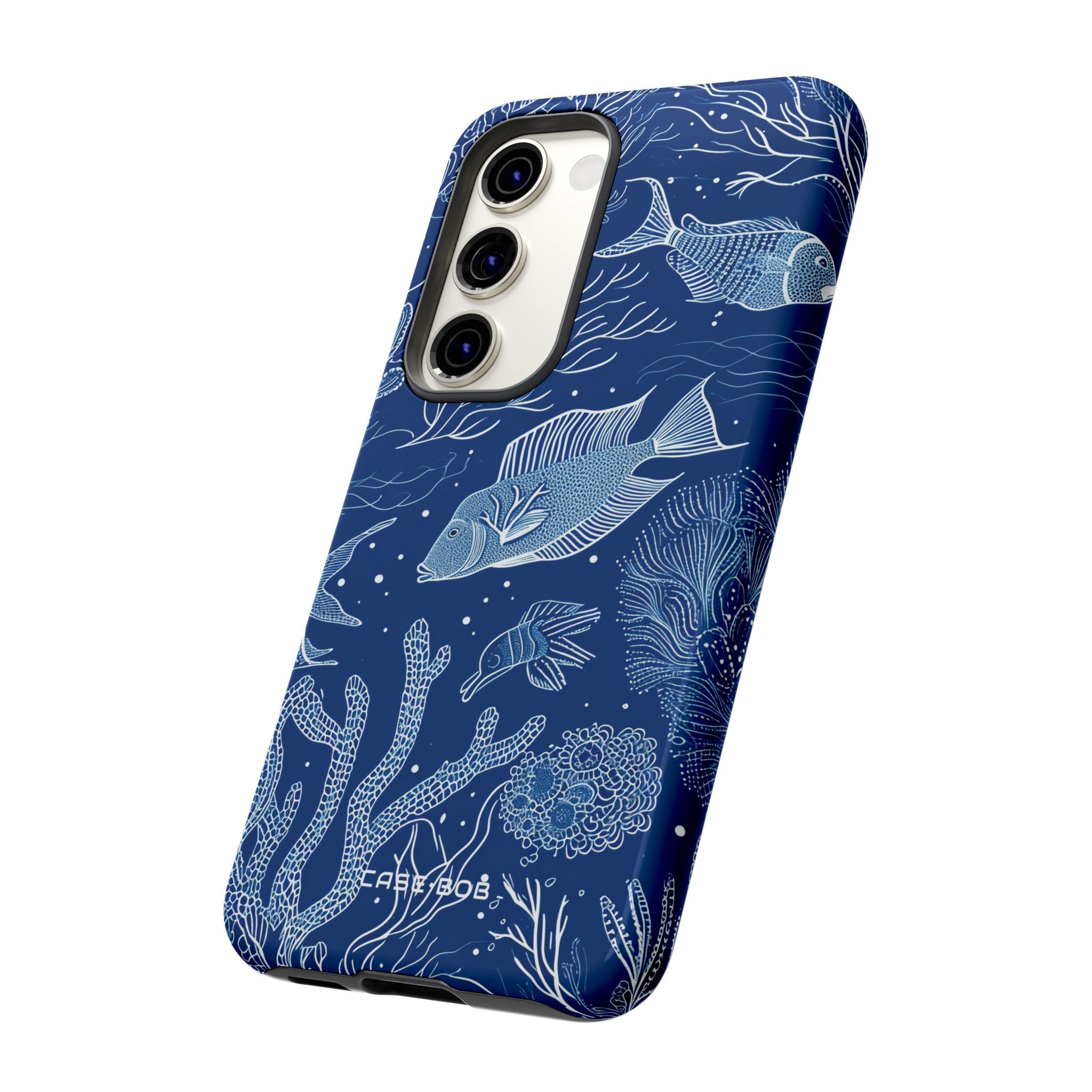 Navy Scale Reef Samsung S23 Case - Tough