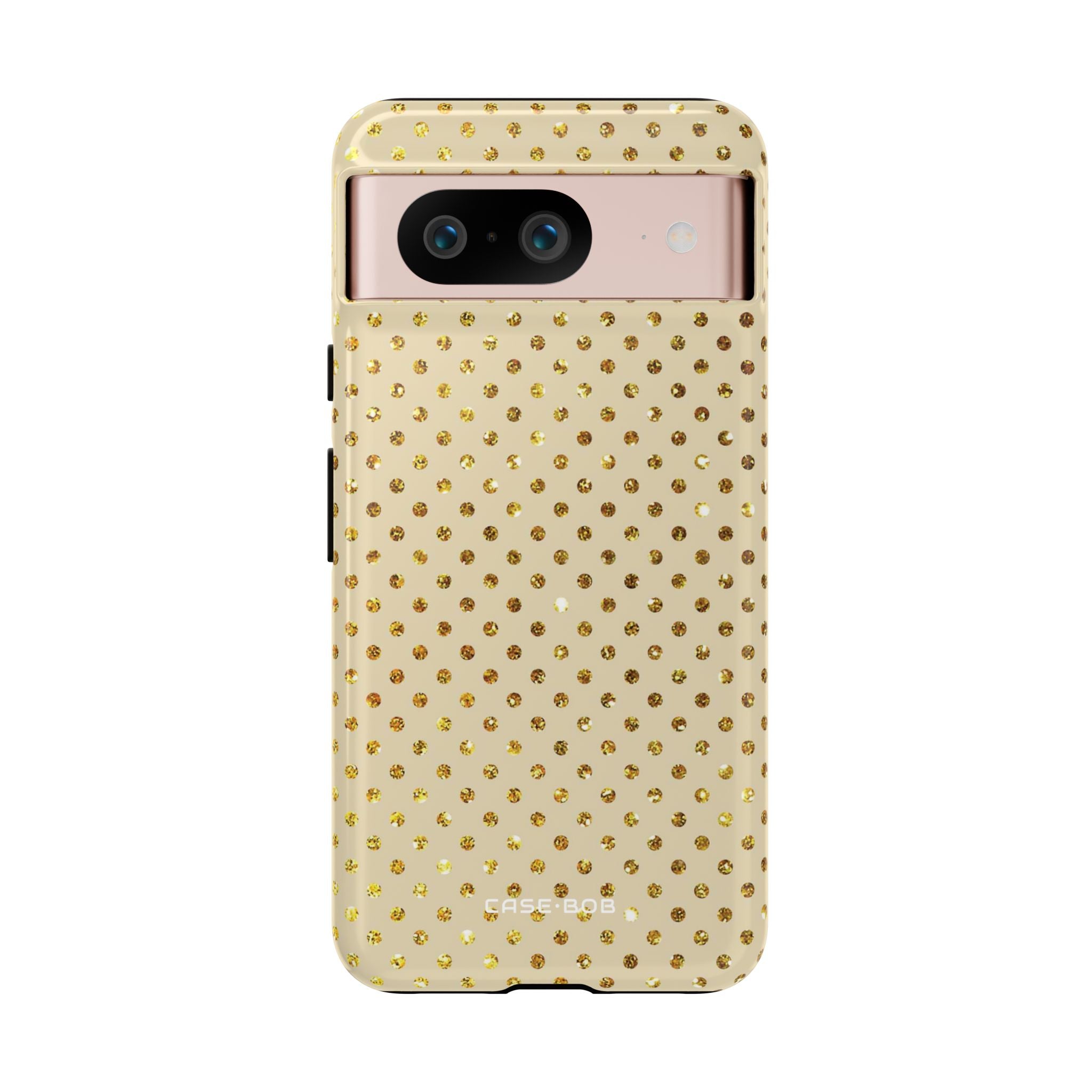 Gold Sparkle Grid Google Pixel 8 Case - Tough
