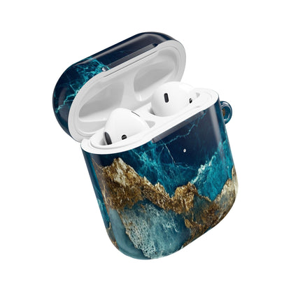 Golden Fracture Teal - AirPods Case
