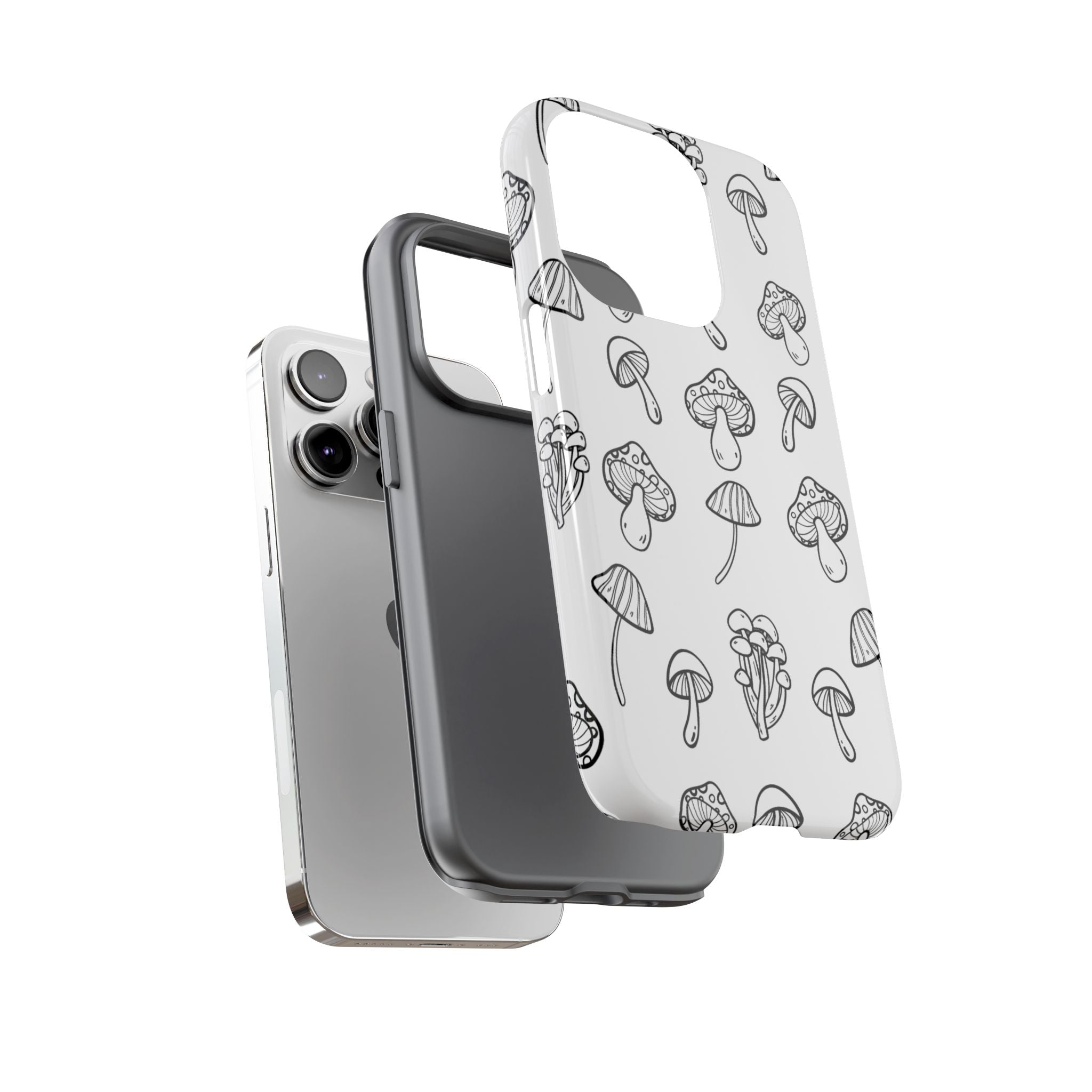 Mushroom Line Play - iPhone Case