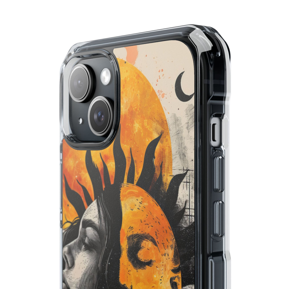 Sunlit Duality - Phone Case for iPhone (Clear Impact - Magnetic)