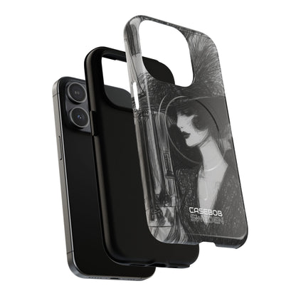 Vintage Feather Elegance iPhone 15 - Tough+