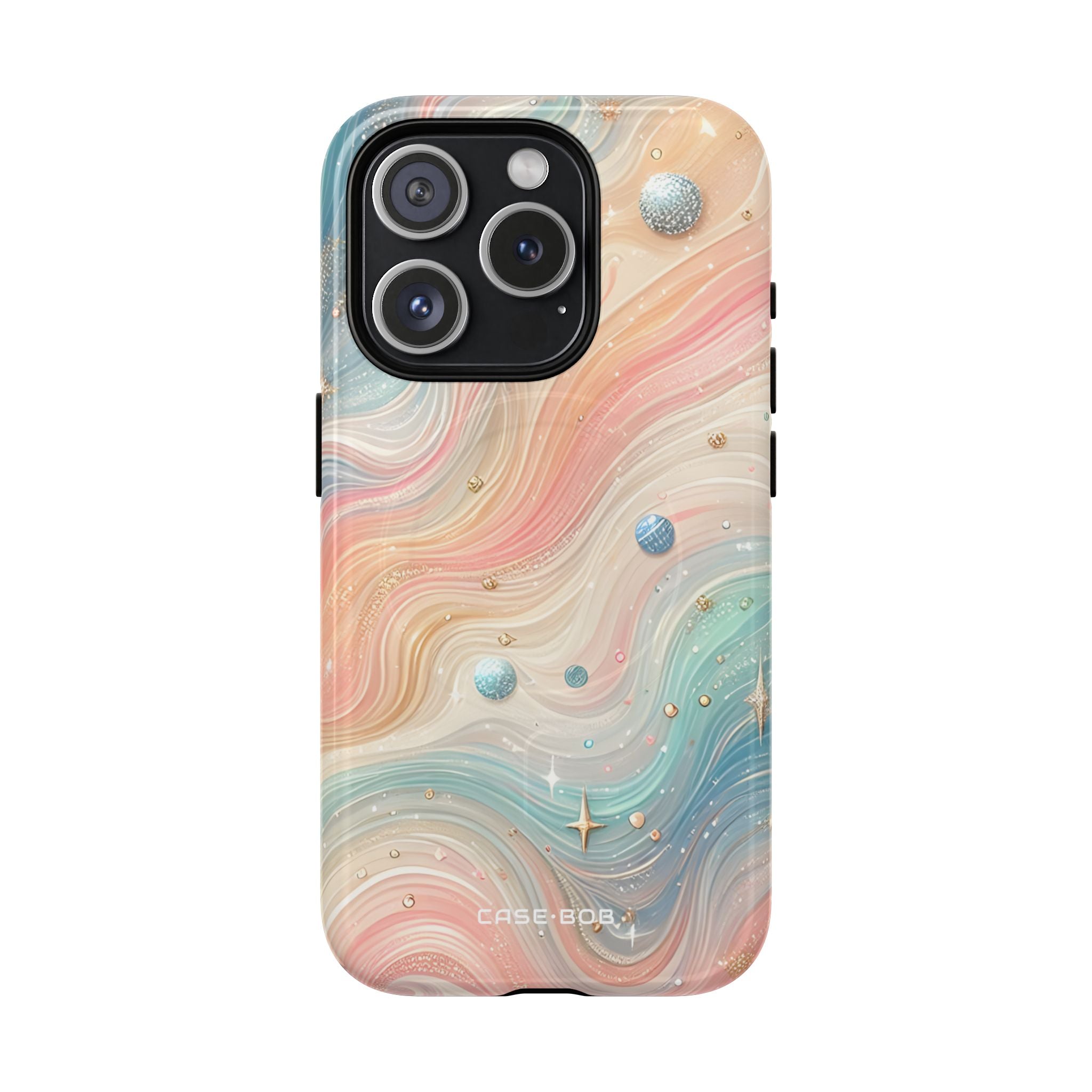 Iridescent Swirls iPhone 15 Pro Case - Tough+