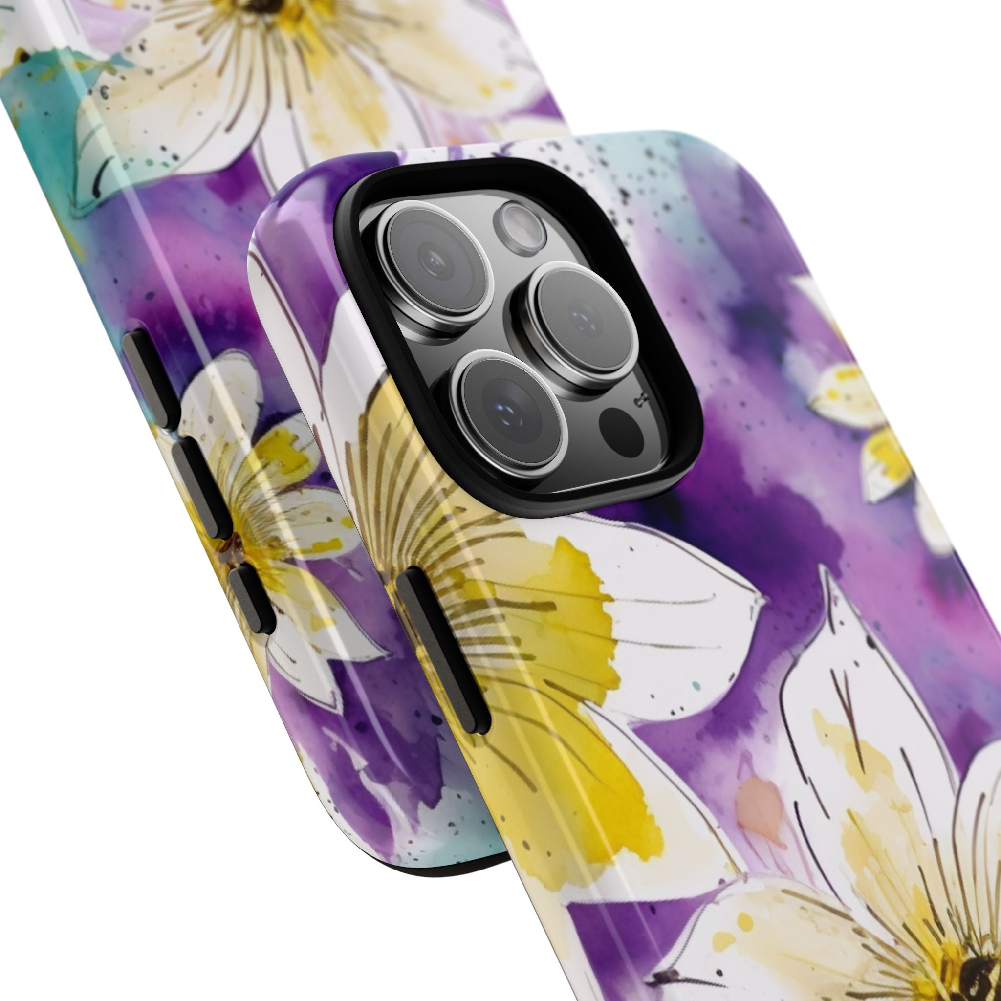 Vibrant Watercolor Flowers - iPhone Case