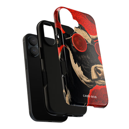 Hypnotic Cow iPhone 16 Plus Case - Tough