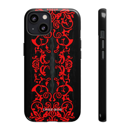 Crimson Spiral iPhone 13 Case - Tough