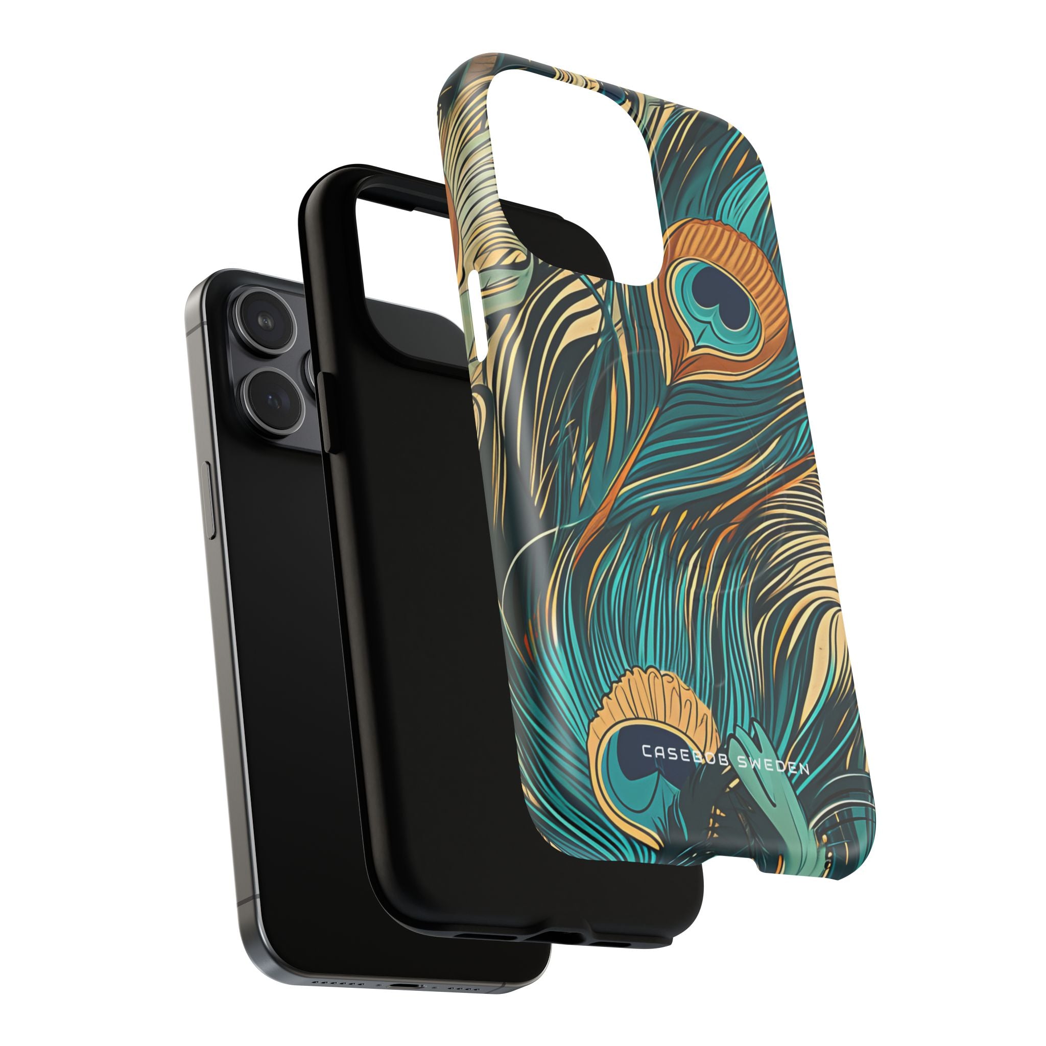 Art Nouveau Peacock Elegance iPhone 15 | Tough+ Phone Case