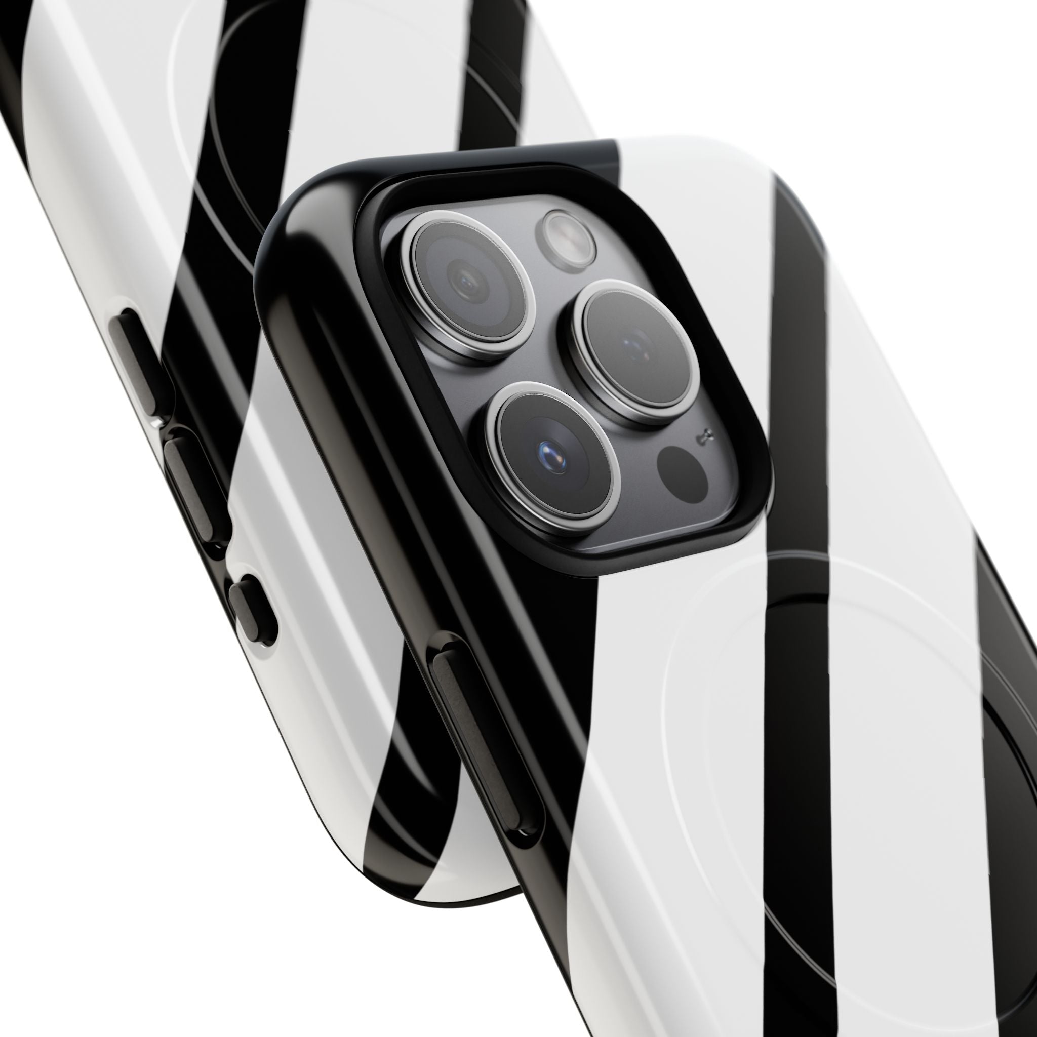 Diagonal Bands Noir iPhone 15 Pro Case - Tough+