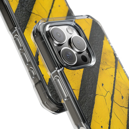 Yellow Stripe Distress iPhone 16 Pro Case - Impact