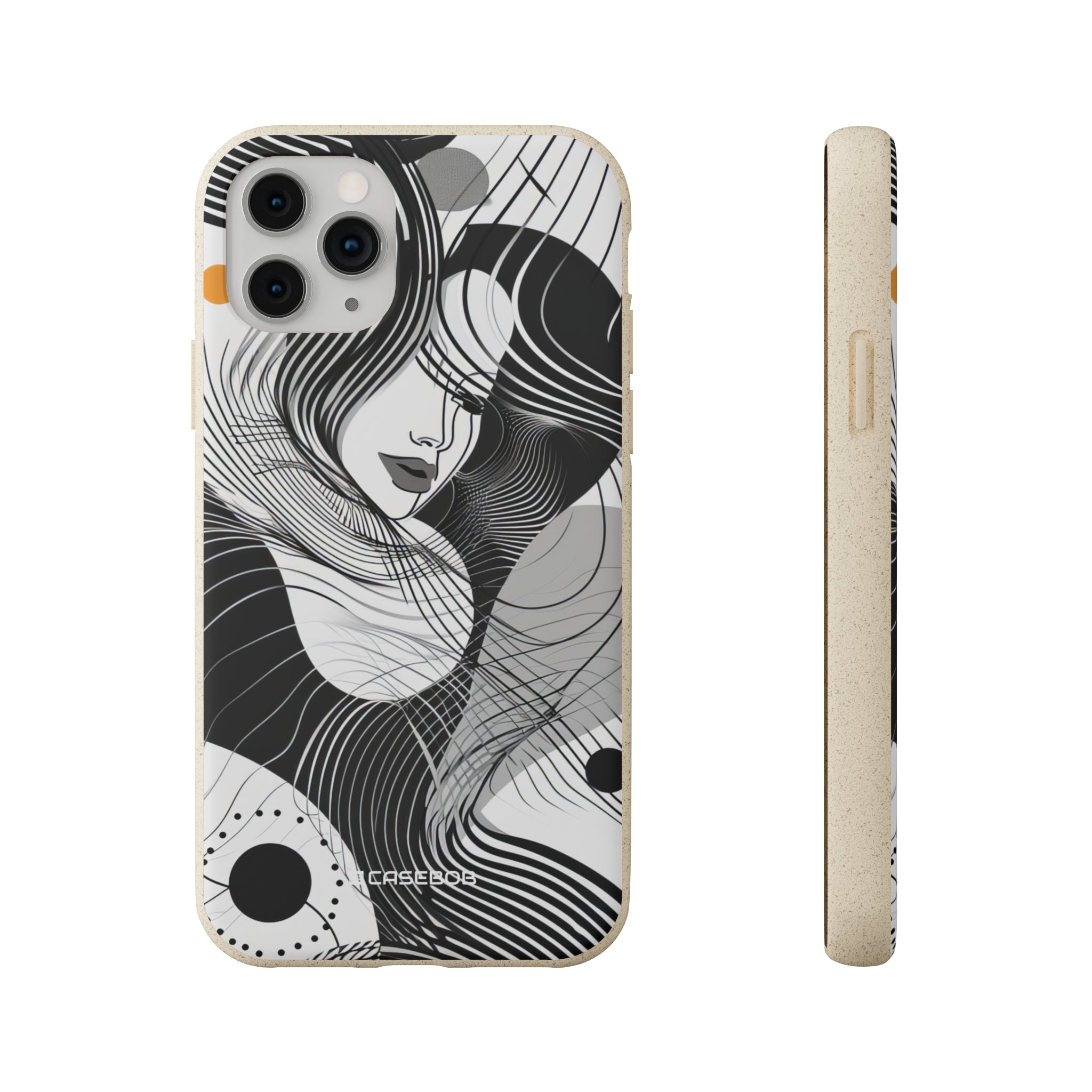 Fluid Noir Rhythm | Biodegradable Phone Case