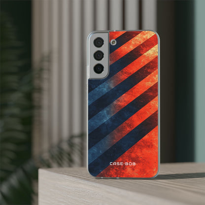 Diagonal Stripes Blaze Samsung S22 Plus Case - Soft