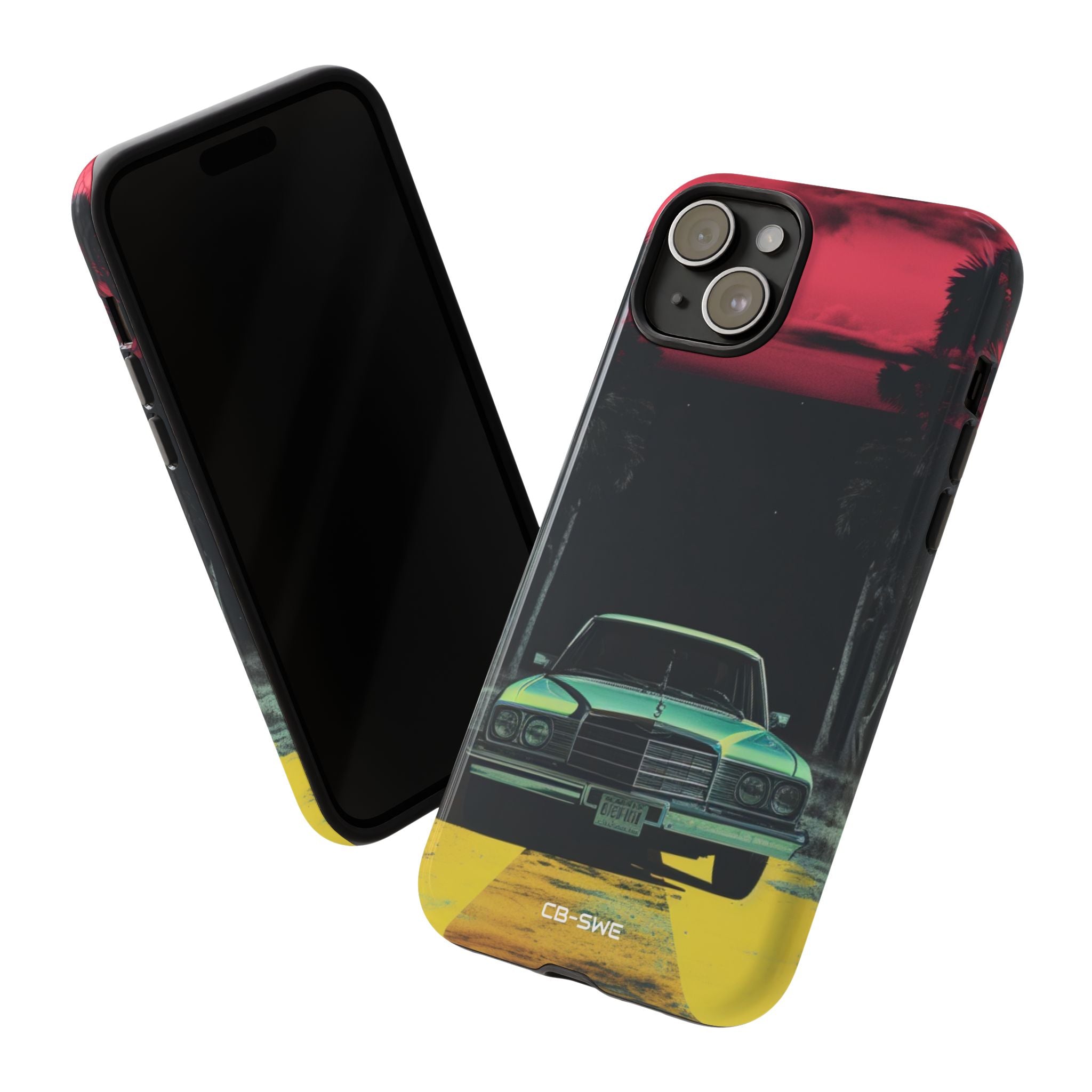 Retro Futuristic Nightscape - iPhone Case