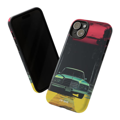 Retro Futuristic Nightscape - iPhone Case
