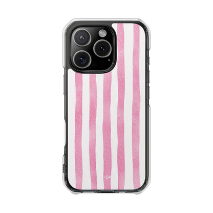 Pink Watercolor Stripes iPhone Case - Impact