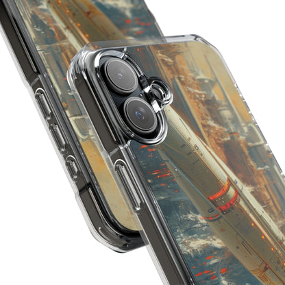 Futuristic Forest Voyage iPhone 16 - Impact Clear+