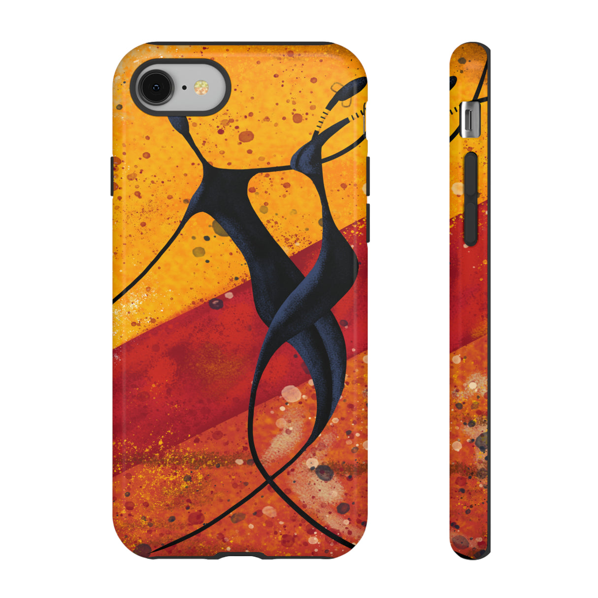 Oil painting - African couple dance - Protective Phone Case