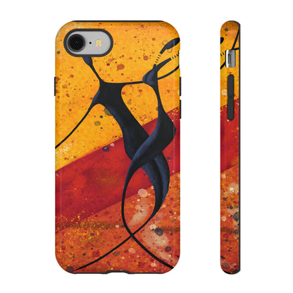 Oil painting - African couple dance - Protective Phone Case