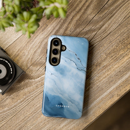 Light Navy Marble - Protective Phone Case