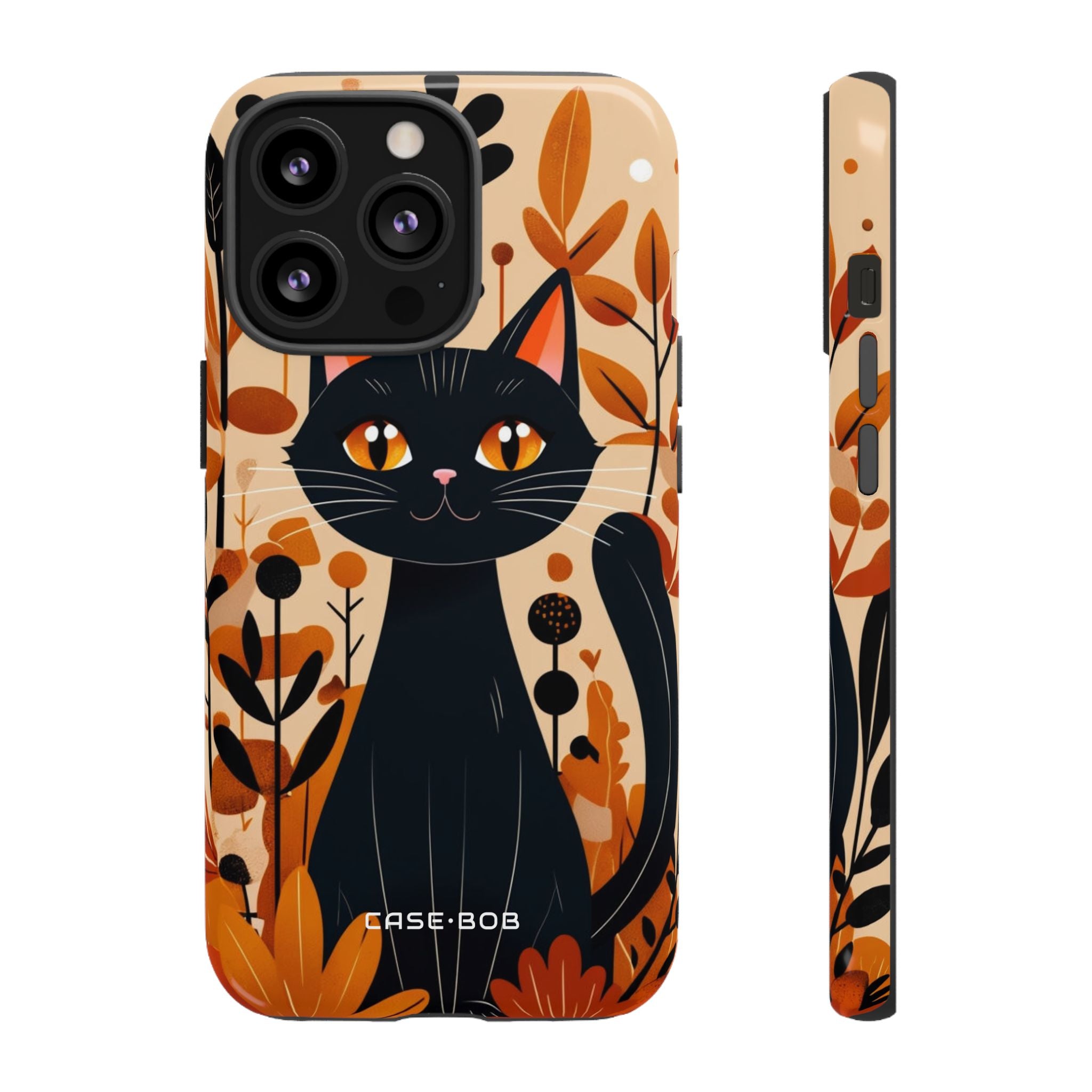 Black Cat Glow iPhone 13 Pro Case - Tough