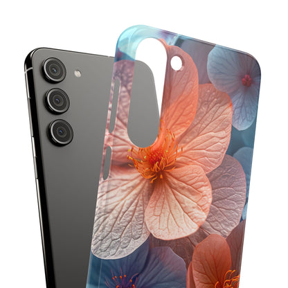 Peach Blossom Serenity - Slim Samsung S23 Phone Case