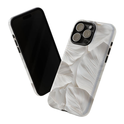 Elegant Leaf Relief - iPhone Case