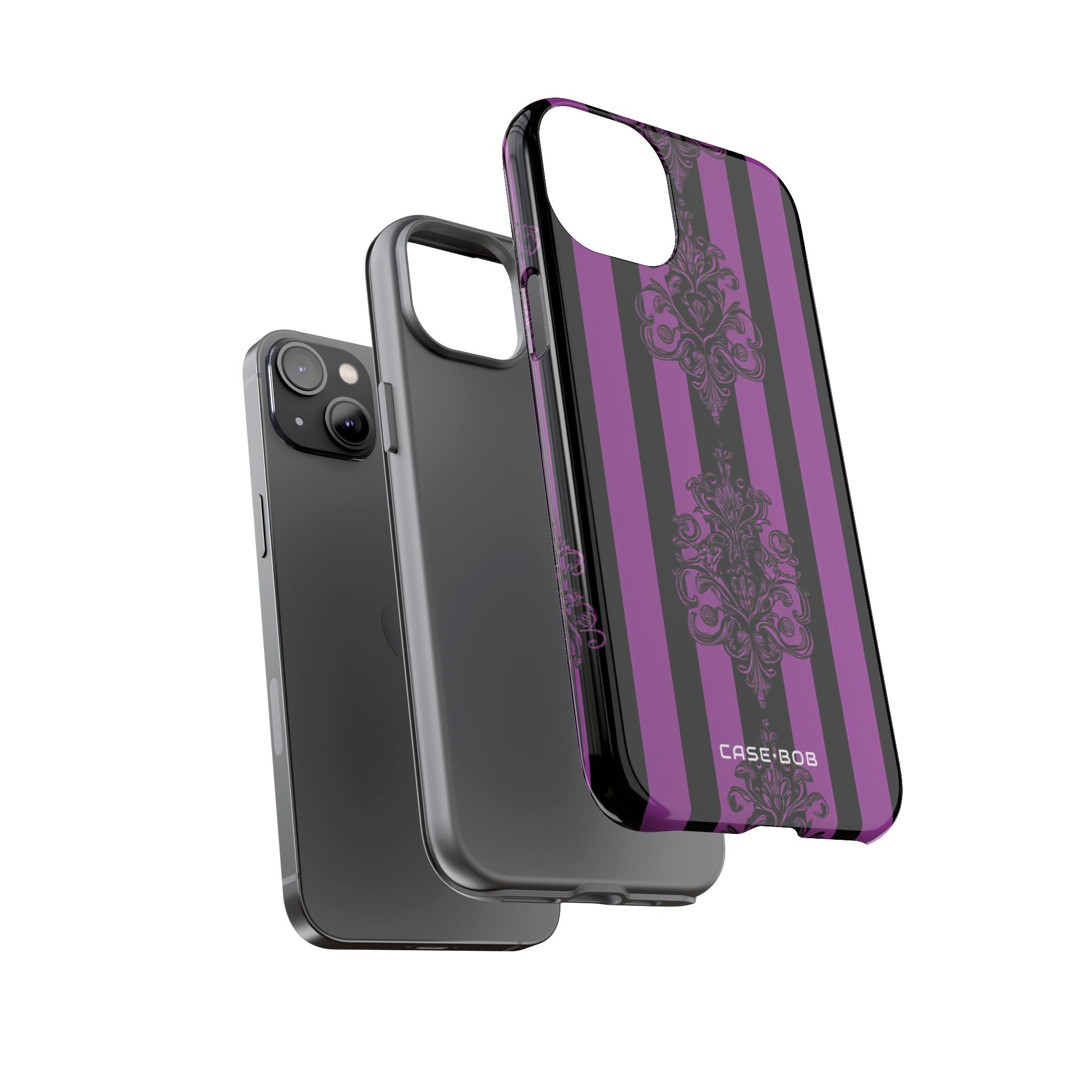 Damask Elegance Purple iPhone 14 Plus Case - Tough
