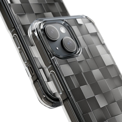 Monochrome Cube Depth iPhone 15 - Impact Clear+