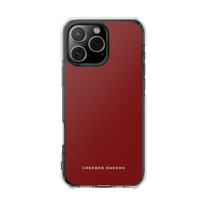 Dark Red iPhone 16 - Clear Impact Phone Case